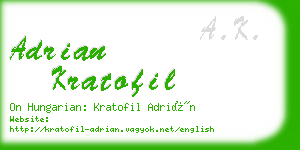 adrian kratofil business card